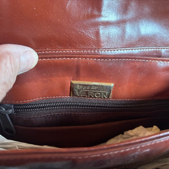 Vintage Collectible NWOT Varon Handbags genuine crocodile saddle bag cognac brow - Picture 6 of 8